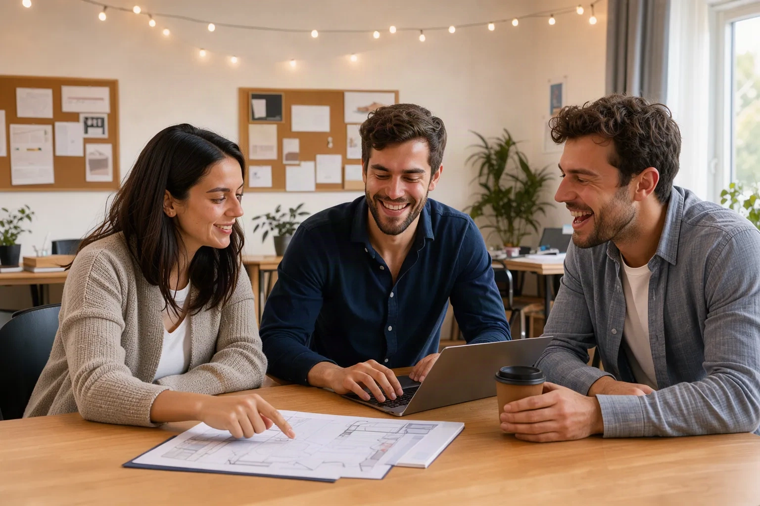 L'équipe Webreactiv' en réunion de travail au studio de Cogolin